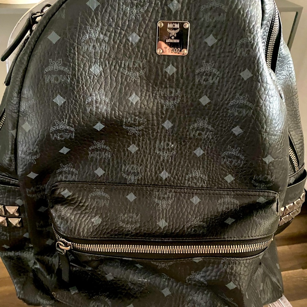 Mcm Stark Logo Monogram Backpack - image 2